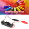 5pcs Power Battery Holder Case 1 Slot AA Batteries Box with Alligator Clip Newly