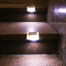 8pcs LED Solar Path Stair Fence Lamp Outdoor Waterproof Step Deck Light (D)