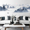 Chinese Style Sunset Landscape Wall Stickers For Living Room Background Decor