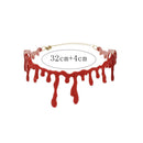Horror Gothic Rock Red Blood Drip Necklace Halloween Punk Choker Deathrock