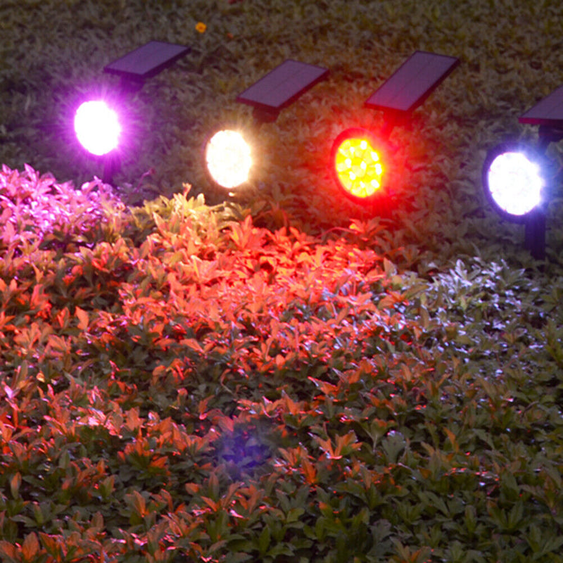 9 LED Waterproof Solar Spotlight Garden Lawn Ground Lighting Wall Lamp (B) Newly
