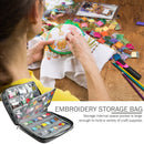 Embroidery Tool Kit Bag Needlework Cross Stitch Storage Case Large Capacity Tote