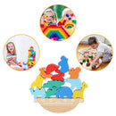 Montessori Toys Wooden Animals Balance Blocks Game Puzzle Stacker Building