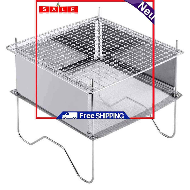 Outdoor Folding Camping Grill Durable Stainless Steel Mini Stove for Tourist