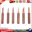 6pcs Pure Copper Iron Tip 900M-T Soldering Tip Soldering Rework Station(2) Newly
