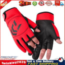 3-Finger Cut Unisex Arrow Fishing Gloves Non-Slip Angling Gloves (Red) Newly