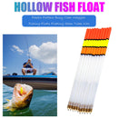10pcs/Set Fishing Float Transparent Pipe Drift Carp Feeder Floats Fishing Tackle