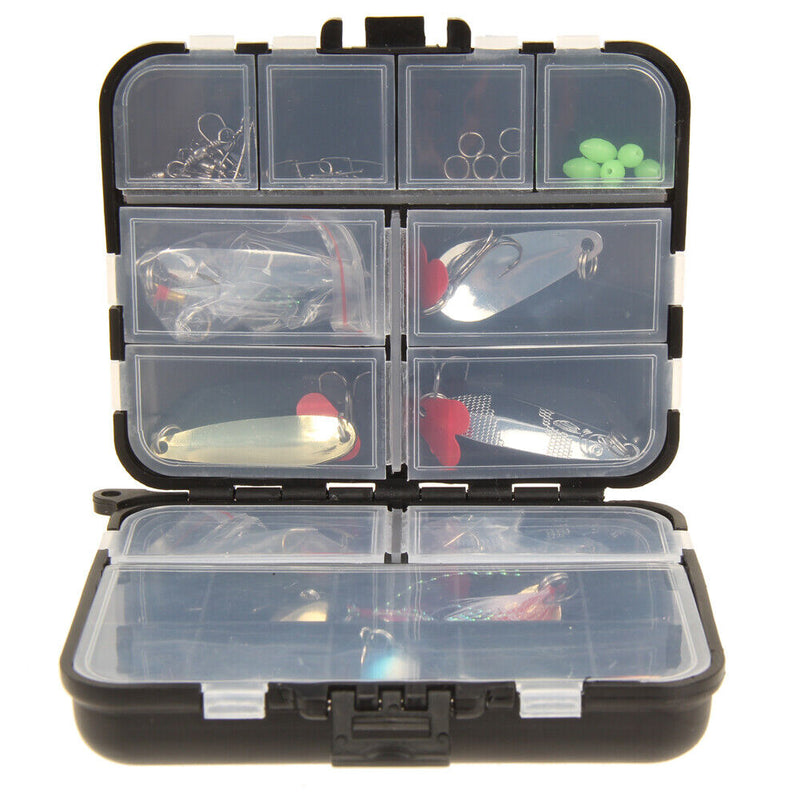 37pcs Metal Spoon Fishing Lure Kits Spinning with Box Tackle