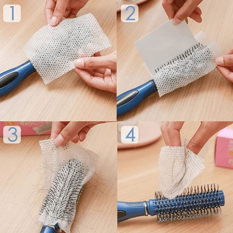 Easy To Clean Cotton Cleaning Tablets Cleaning Comb Pet Comb Hair Brush Net