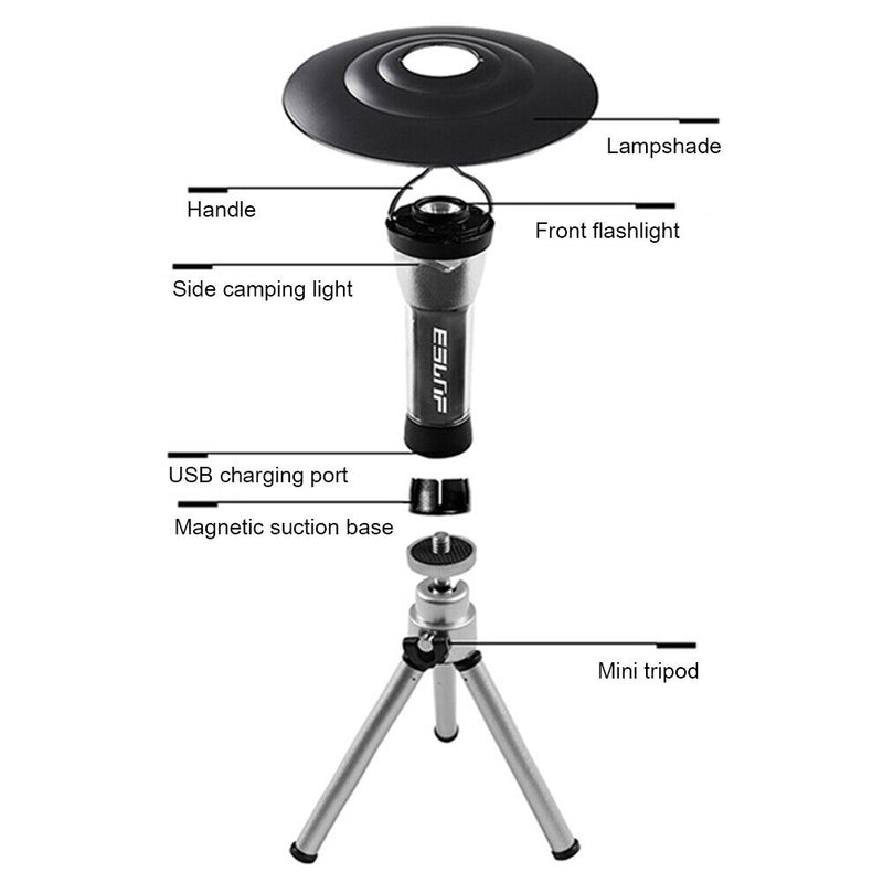 LED Emergency Lamp Waterproof Hanging Camping Inspection Light for Outdoor Tent