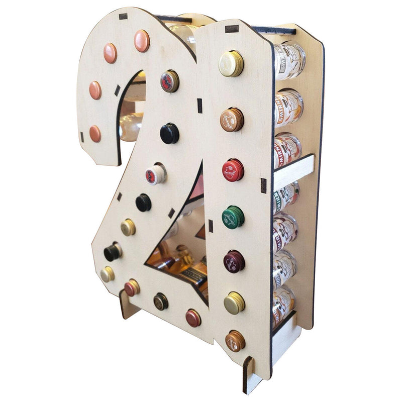 Creative 21st Birthday Wine Rack Bar Wine Display Storage Hanger Wooden Cra