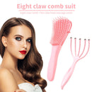 Plastic Scalp Massage Comb Set Relieve Fatigue Curly Hair Comb Hair Brush Newly