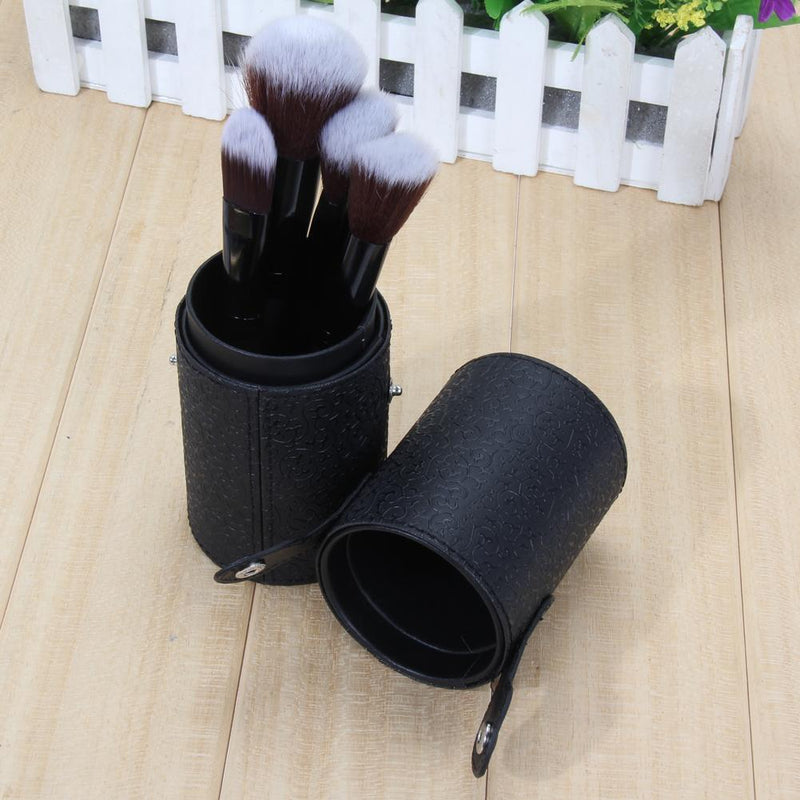 Leather Cosmetic Case Storage Makeup Bags Organizer Brush Tube Holder Cup
