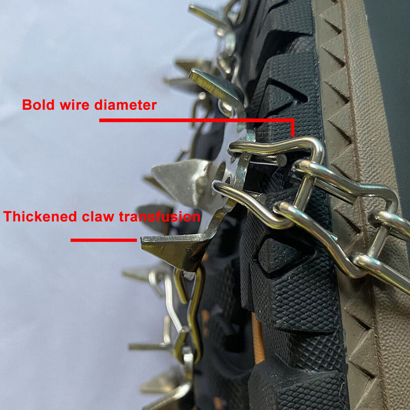 19 Studs Ice Gripper Spikes Stainless Steel Climbing Crampons (Black XL)