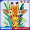 Partial Special Diamond Painting Cartoon Giraffe Head Rhinestone Mosaic Picture