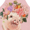 Pig Printed Women Kitchen Aprons Linen Oil-proof Apron (82x68cm)
