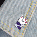 Cartoon Cat Paw Enamel Pin Lapel Brooch Collar Badges Jewelry (Style 3)