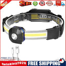 LED Headlamp XPG+COB Sensor Waterproof USB Rechargeable Camping Headlights