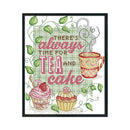 Cross-Stitch Kits Printed Canvas Tea Cake Embroidery DIY 14CT Stamp (J341)