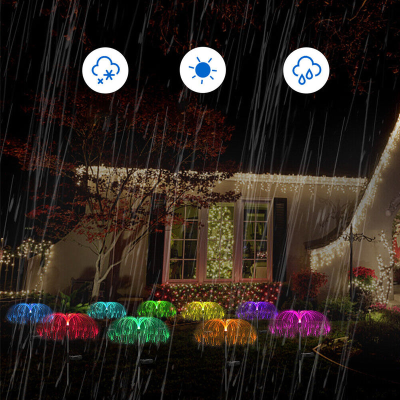 Solar Jellyfish Lights RGB Color Changing Ground Lawn LED Lamp Garden Lighting