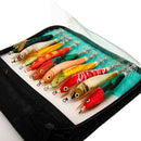10pcs Bionic Shrimp Baits Set w/ Double-Layer Hooks for Cuttlefish Fishing