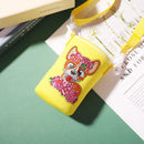 Round Messenger Strap Insulated Bottle Protective Bag (Yellow Pekingese)