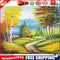 Forest Trail Oil Paint By Numbers DIY Handpainted on Canvas Wall Art Crafts