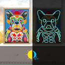 5D Luminous Diamond Painting DIY Animal Full Round Drill Home Decoration Gift