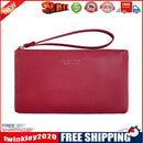 Fashion Women Change Messenger Bag Portable Clutch PU Wallet (Wine Red)