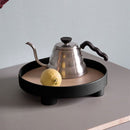 Plastic Round Storage Tray Ring Plate Jewelry Display Storage Plate (Black)