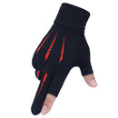 Fishing Catching Gloves Outdoor Sport Anti-slip 2 Cut Finger Mittens (Red) Newly