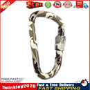 Fast Hang Buckle D-Ring Keychain Clip Safety Lock Climbing Carabiner (D) Newly