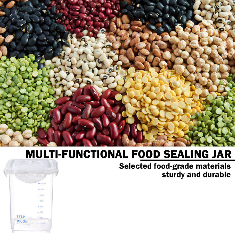 Scaled Grains Fresh Sealed Cans Kitchen Food Storage Jar Plastic Snacks Tank