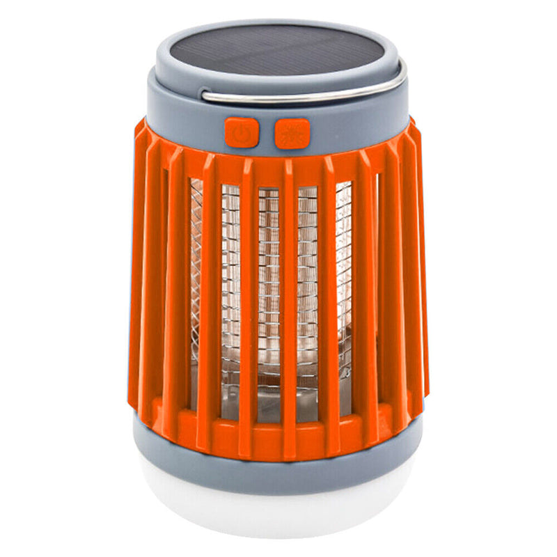 Solar Anti Insect Repeller Lamp Bug Waterproof Outdoor USB Light (Orange) Newly