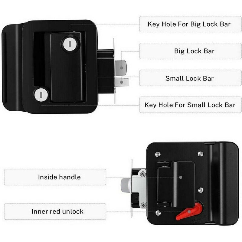 w/ Deadbolt Door Latch Handle Lock Entry Door Lock Cabinet Lock RV Handle Latch