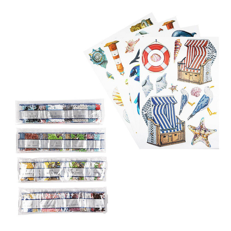 4pcs 5D DIY Diamond Painting Stickers Handmade Art Craft Kits Gift (BT008) Newly