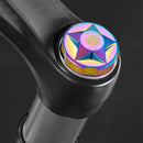 #A MTB Bicycle Front Fork Cap Aluminum Alloy Star-shaped Gas Nozzle Caps Accesso