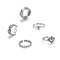 Women Girls Hollow Out Ring Hand Decoration Heart Shape Open Ring Adjustable