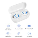 Y50 TWS Earbuds Bluetooth-Compatible Wireless Sport Headphones (White Blue)
