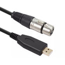 USB Male to 3-Pin XLR Female Audio Cable for Microphone Instrument Recordin