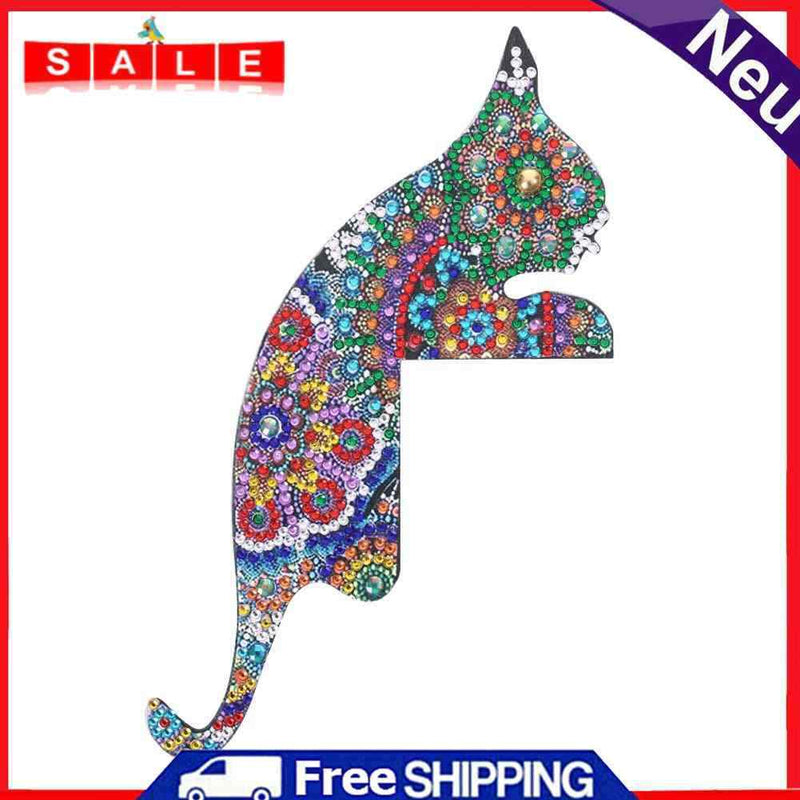 DIY Cat Diamond Painting Switch Stickers Bedroom Luminous Decorative Wall Decals