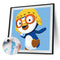 DIY Cartoon Animals Coded Hand Painted Drawing Oil Painting Kit by Numbers Gifts