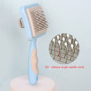 Pet Needle Comb Steel Pet Loose Hair Remover Brush Auto Epilation (Blue) Newly