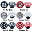 2pcs Aluminum Handleable End Caps Plugs for MTB Road Folding Bike (Red 1)