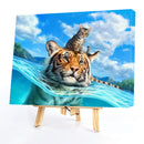 Painting By Numbers Kit DIY Tiger Hand Painted Canvas Oil Art Picture Gift