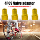 4pcs Presta to American Bicycle Valve Adapter Aluminum Pump Air Compressor Tools