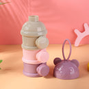 Portable Baby Food Storage Box Bear Shape Milk Powder Container (Purple) Newly