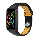 Watch Strap for HUAWEI HONOR Band 6 TPU Bracelet Wristband (Black Yellow) Newly