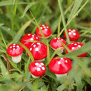 10pcs/bag Mini Foam Mushrooms Micro Landscape Potted Ornaments Simulation Plants