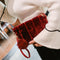 Women Clutch Fur Plush Bag Casual Handbag Winter Crossbody Bag(Wine Red)